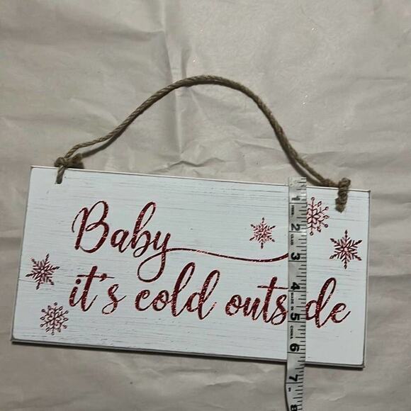 NWT QUILL TO PAPER BY SIXTREES WALL DECOR HOLIDAY BABY ITS COLD OUTSIDE. - Picture 5 of 5